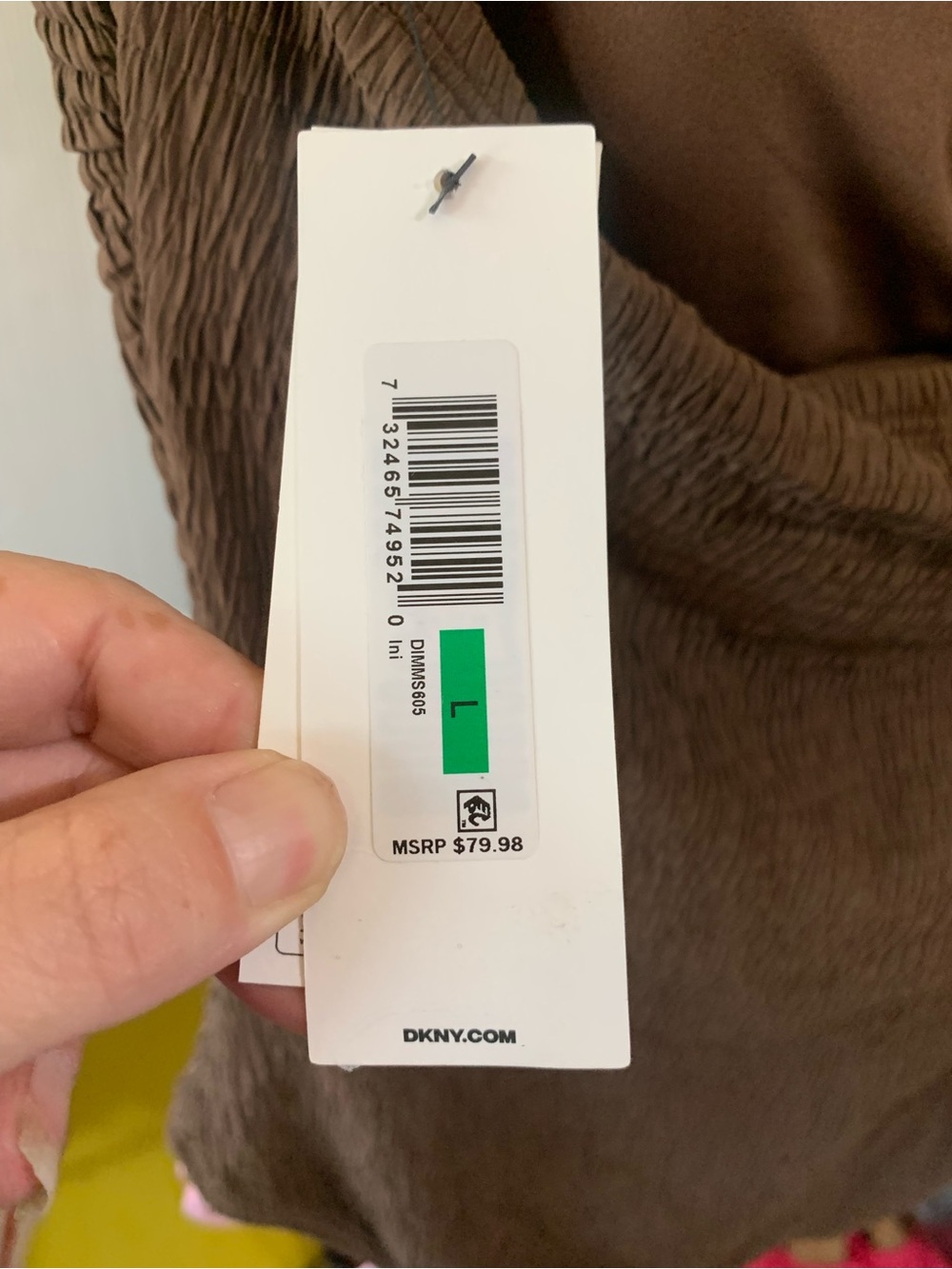 DKNY Brown Strapless Textured One-Piece Swimsuit - Picture 4 of 5
